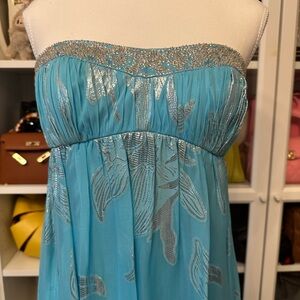 Aidan Mattox Turquoise Dress